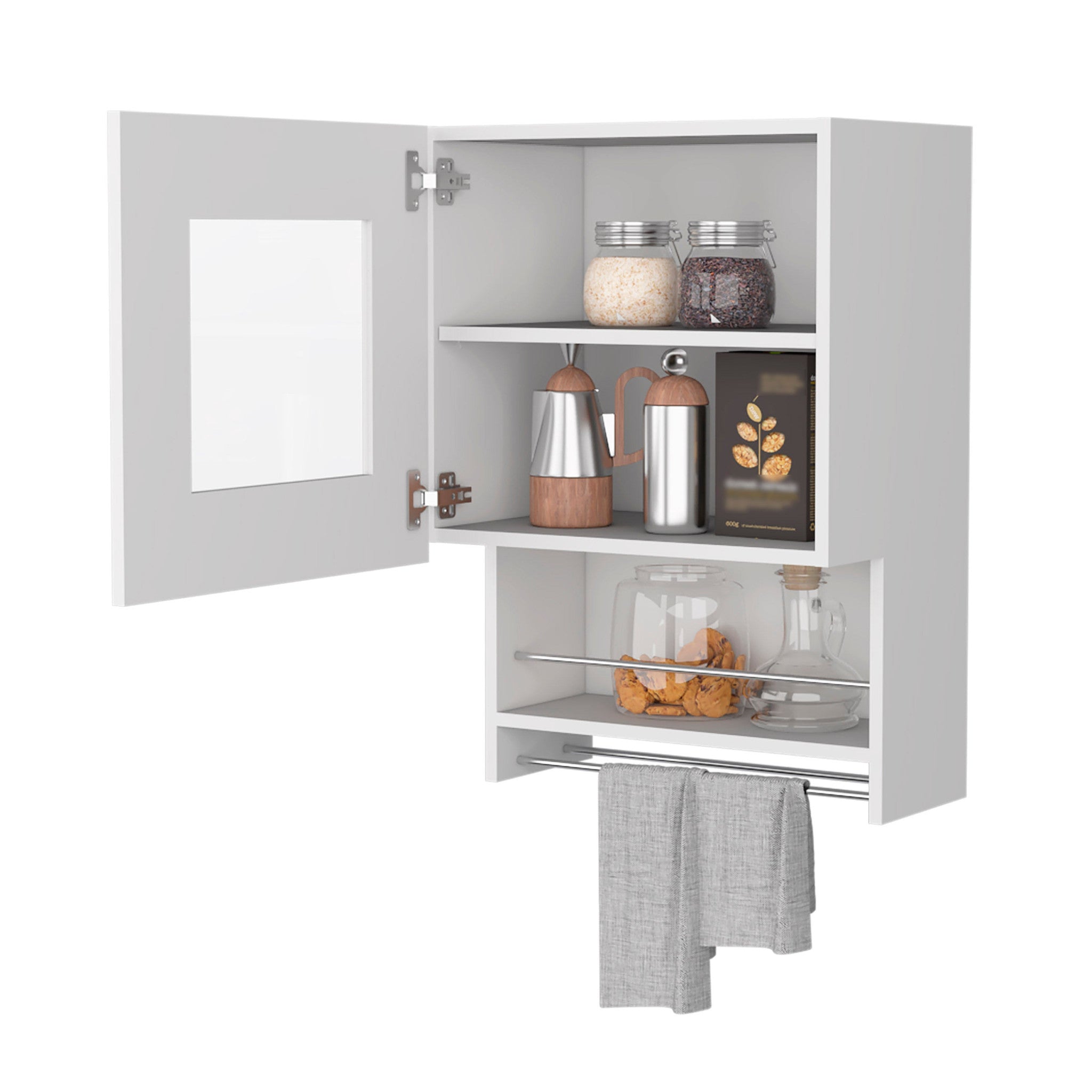 20 White Accent Cabinet With Two Shelves