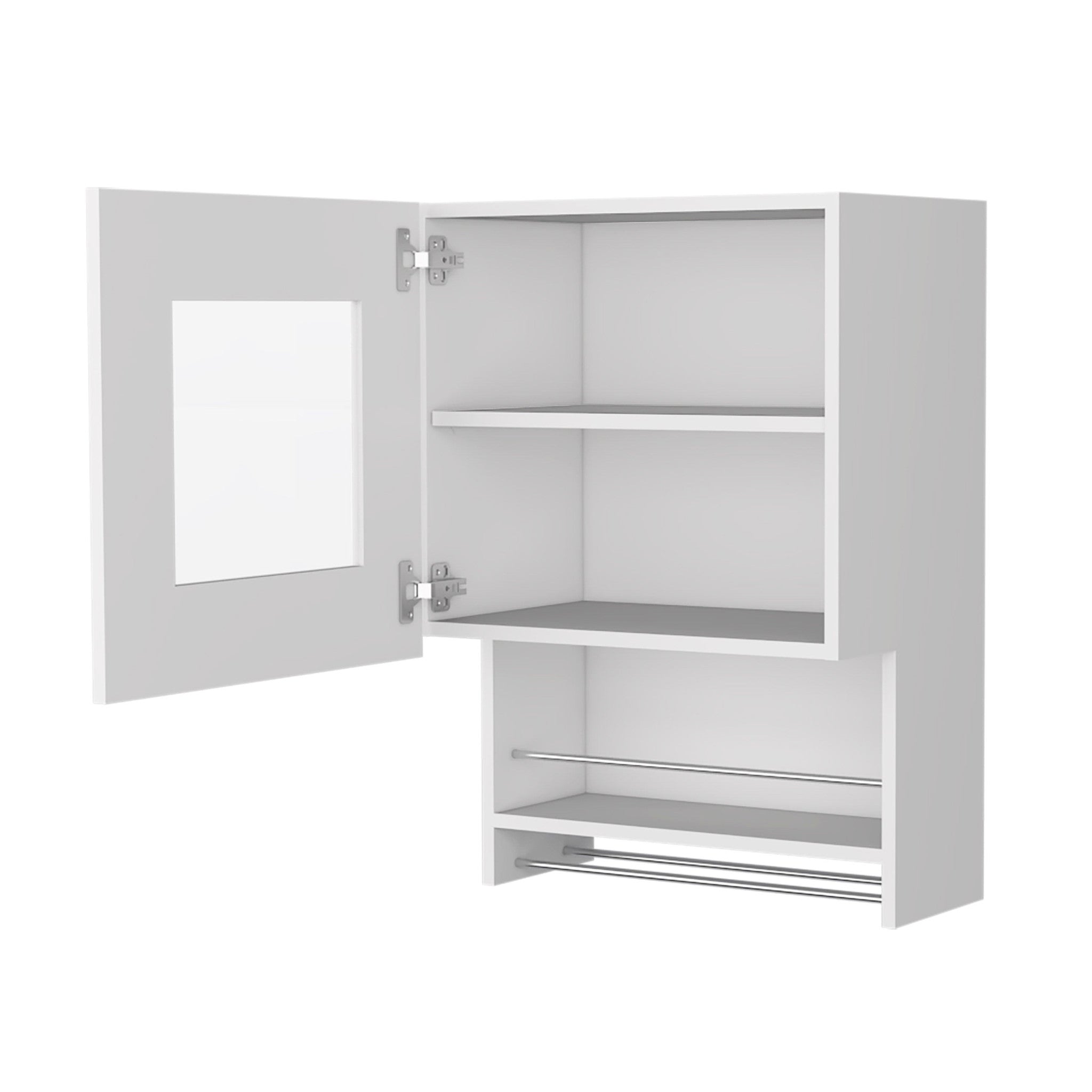 20 White Accent Cabinet With Two Shelves