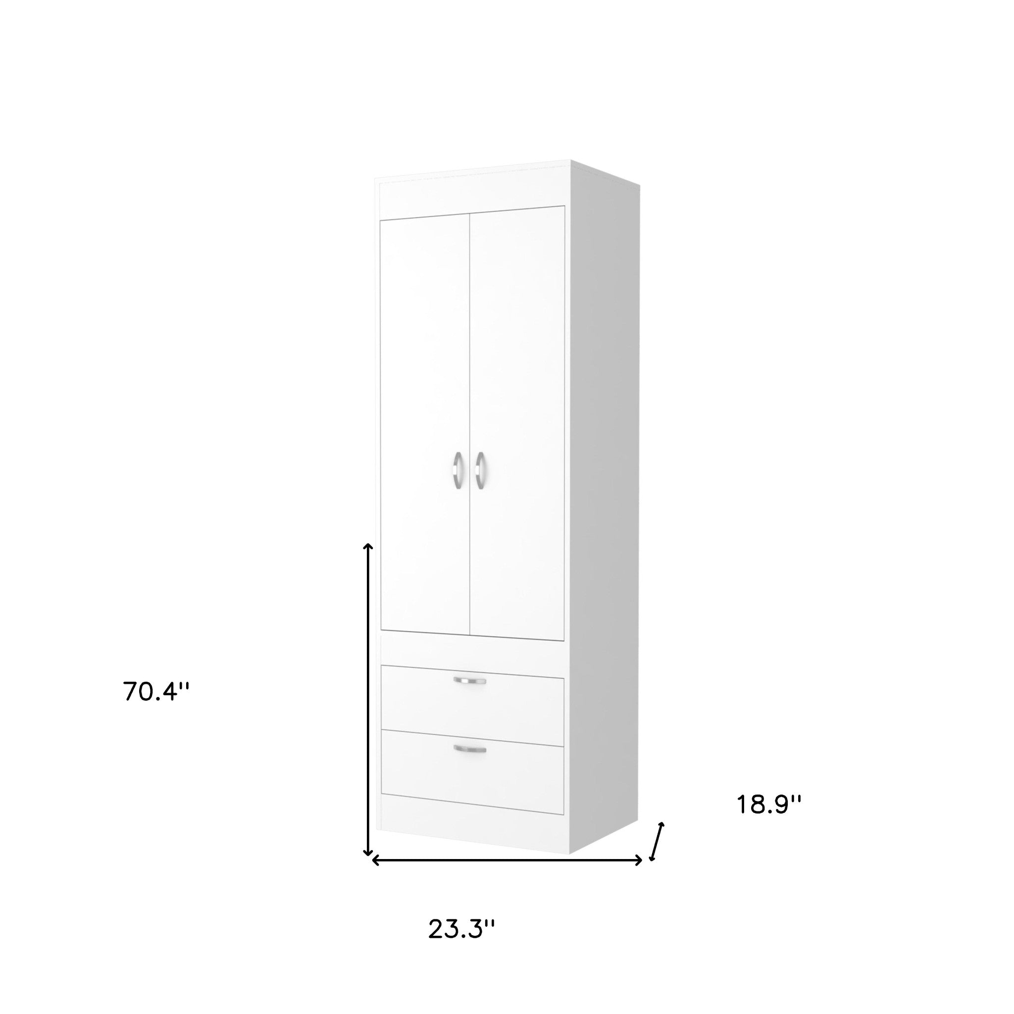 23 White Two Drawer Dresser