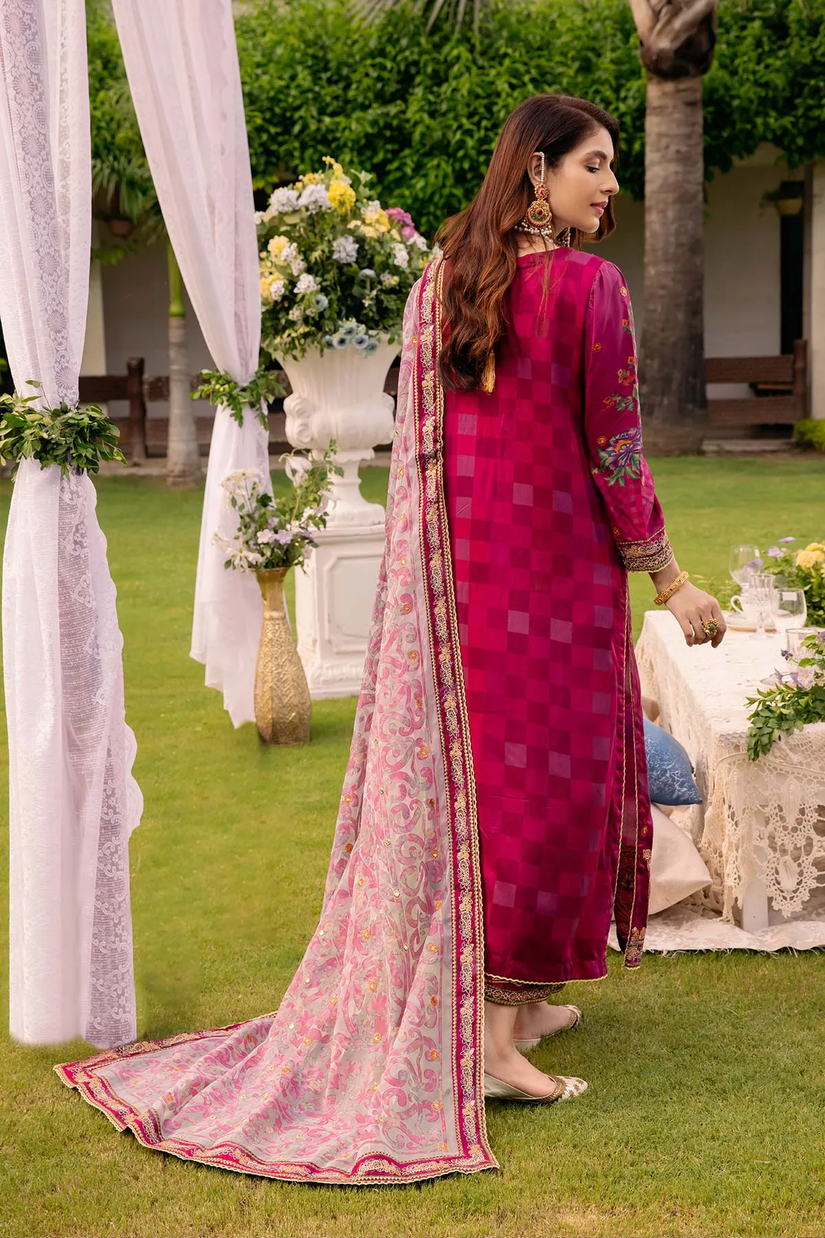 3-Pc Charizma Unstitched Embroidered Swiss Lawn With Chiffon Dupatta CSM-3-03