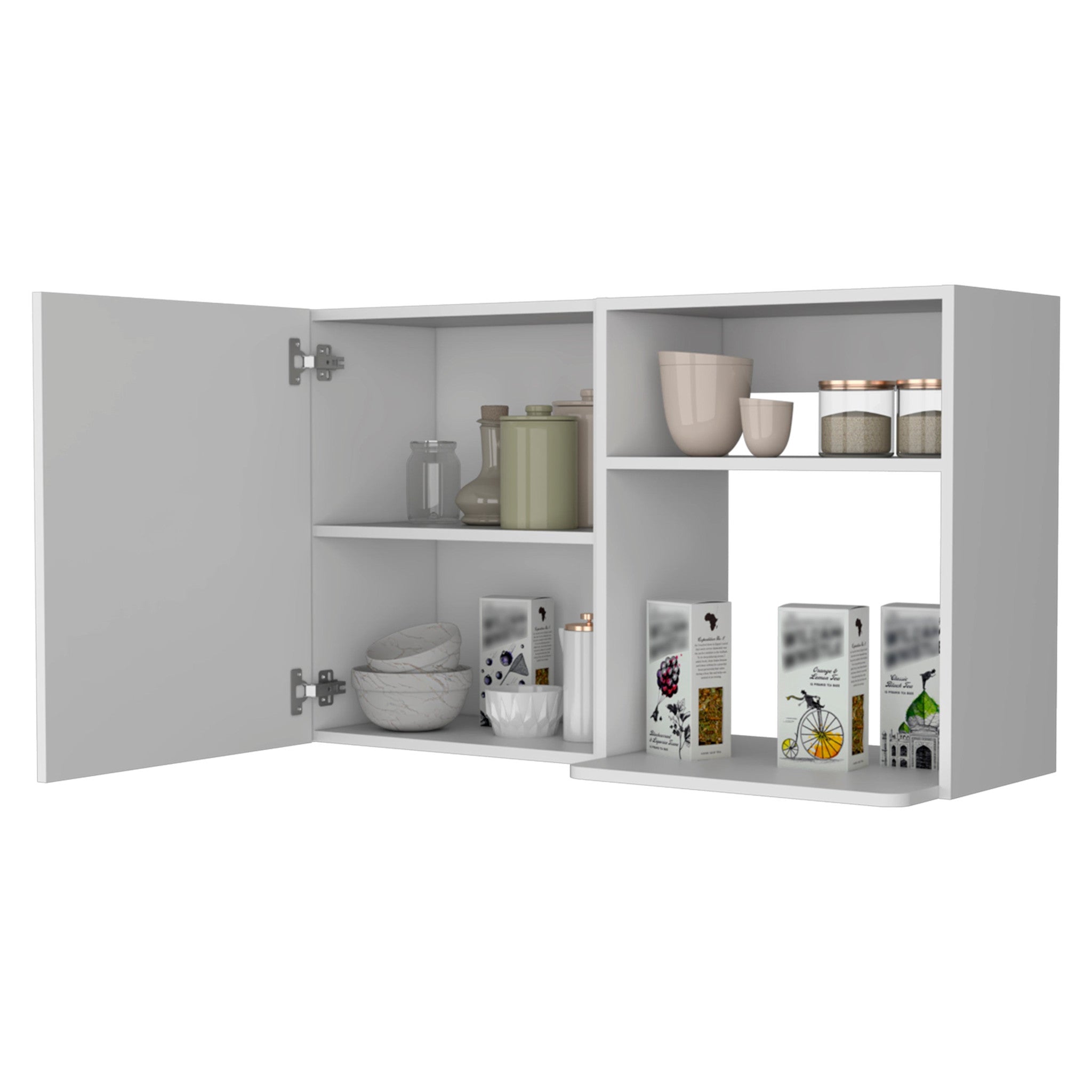 39 White Accent Cabinet With Two Shelves