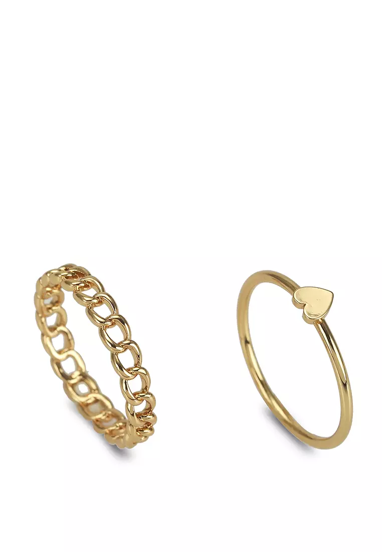 ALDO Devenna Heart Ring Set