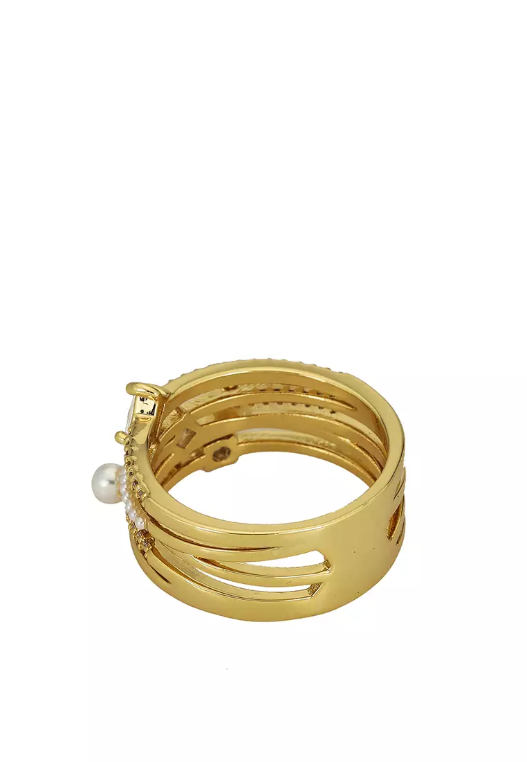 ALDO Mironi Gold Plated Pearl Ring