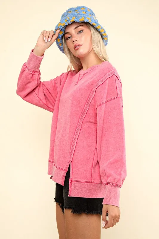 Alex Oversized Mineral Wash Terry Top