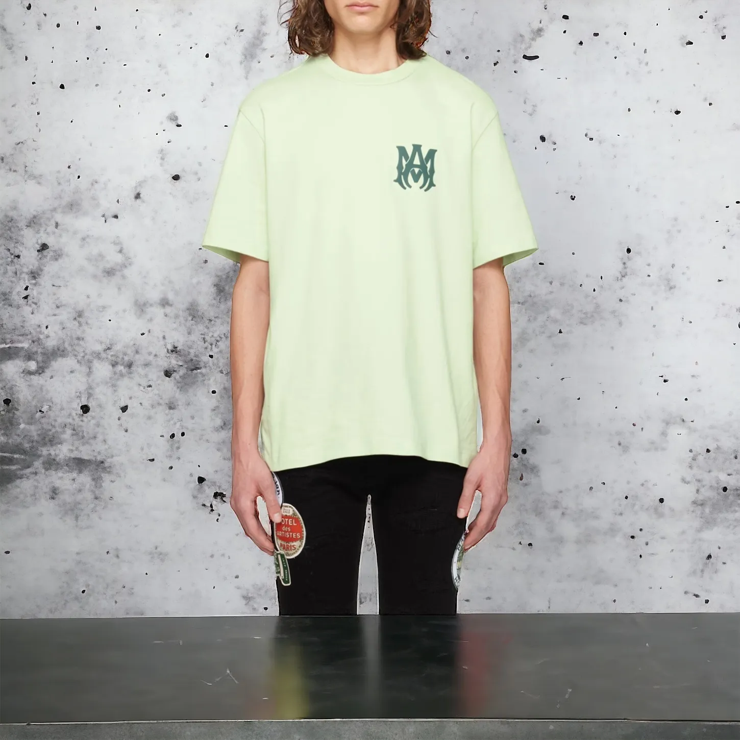 AMIRI  |Crew Neck Street Style Plain Cotton Oversized Logo