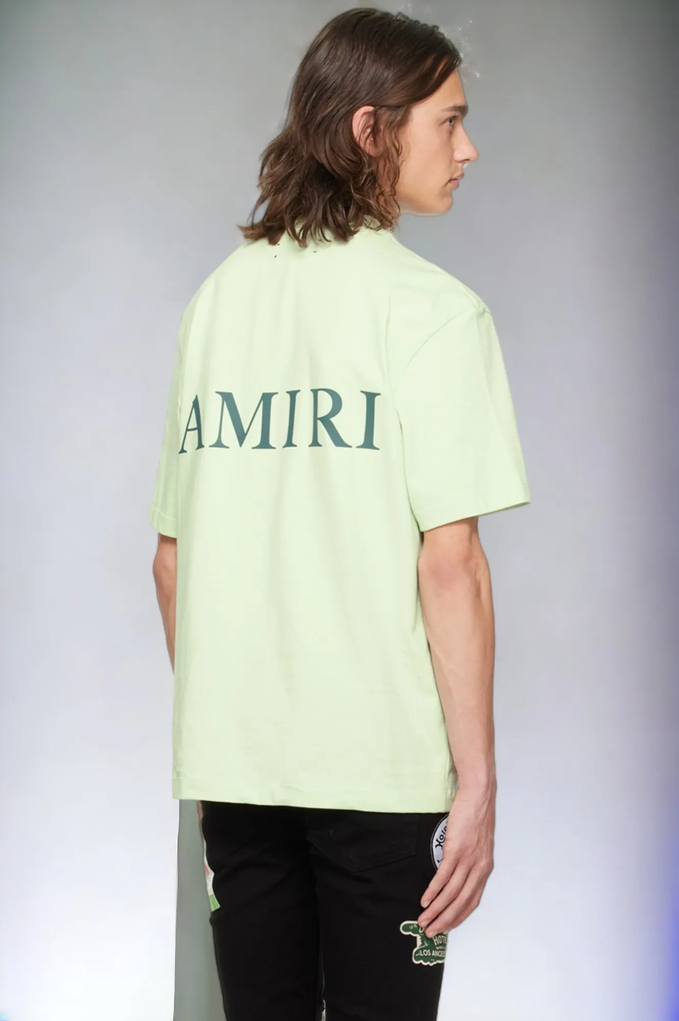 AMIRI  |Crew Neck Street Style Plain Cotton Oversized Logo