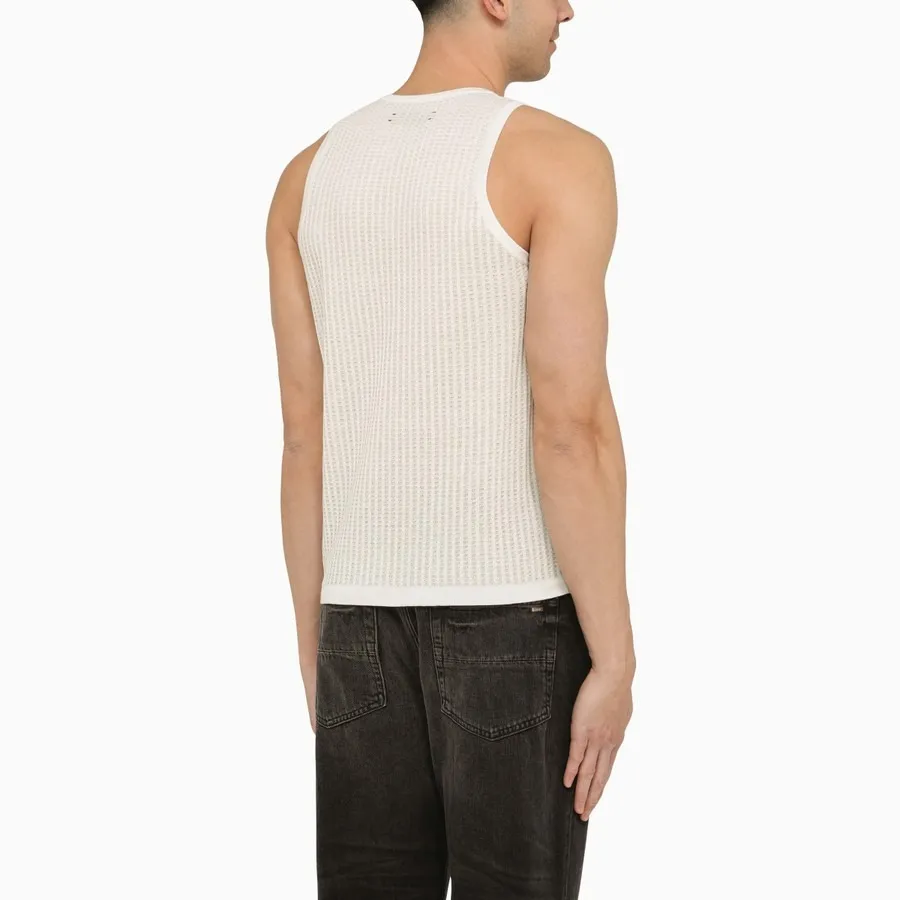 AMIRI  |Linen Street Style Plain Cotton Logo Tanks