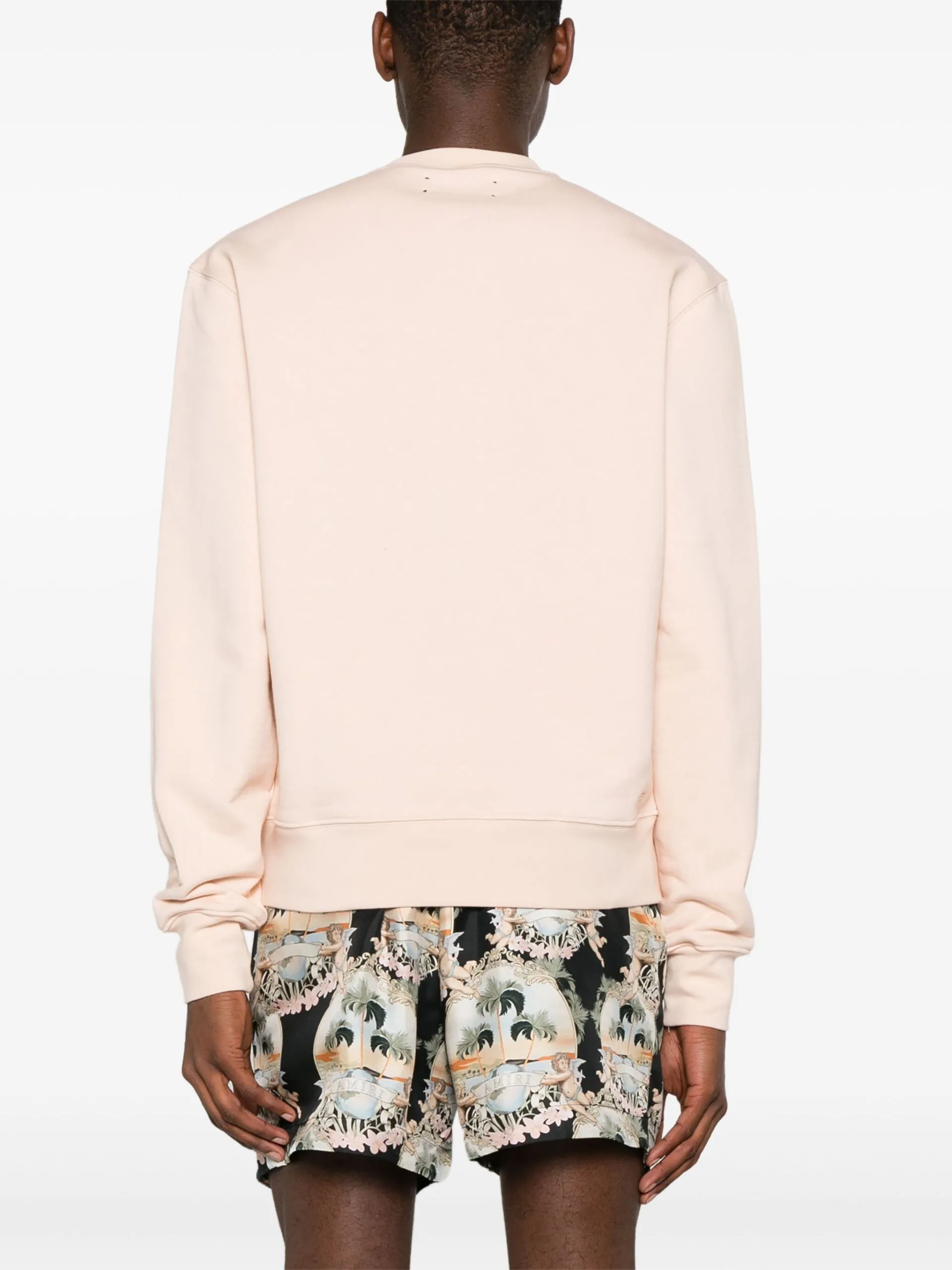 AMIRI  |Street Style Long Sleeves Plain Cotton Logo Sweatshirts