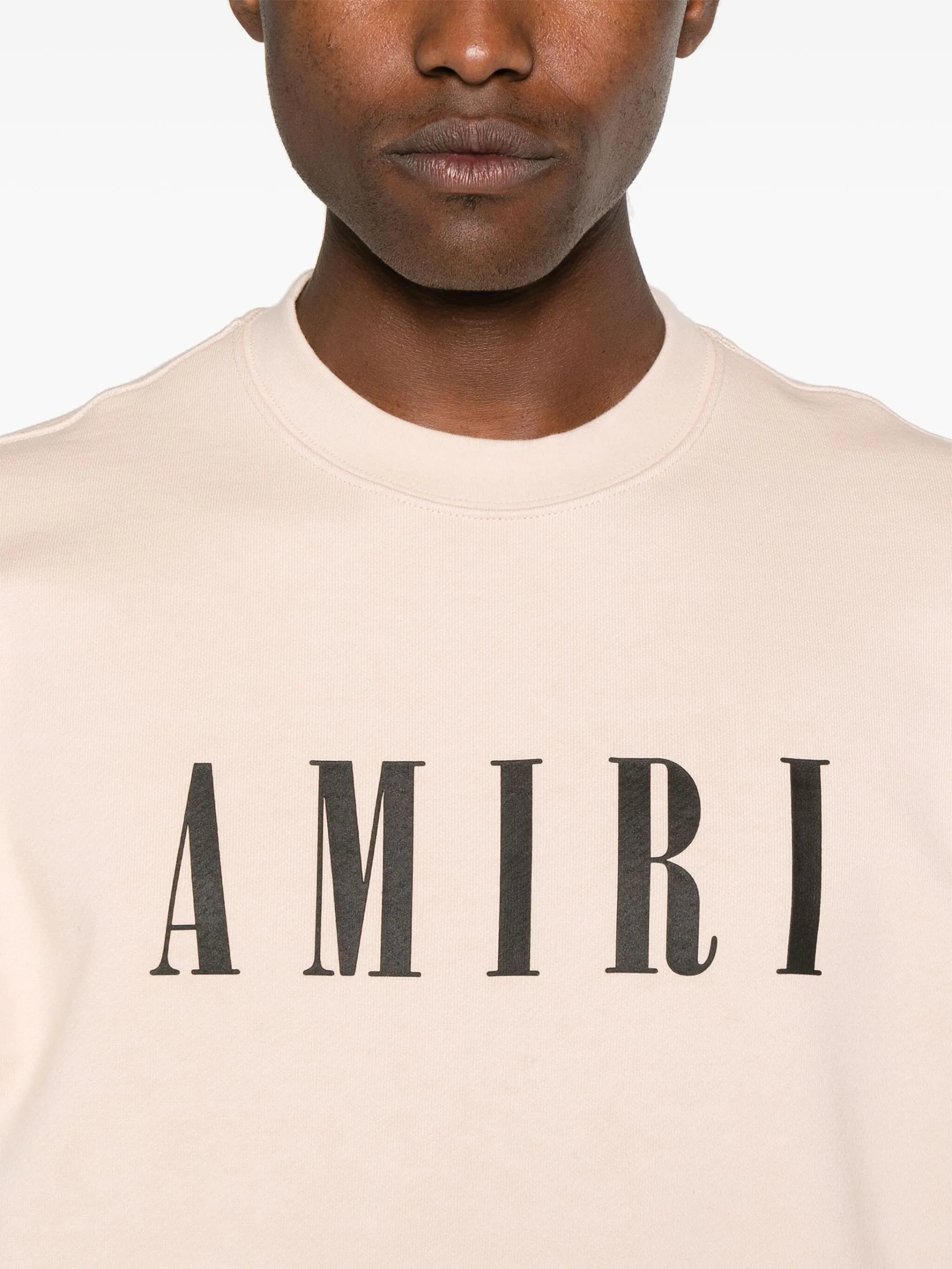 AMIRI  |Street Style Long Sleeves Plain Cotton Logo Sweatshirts