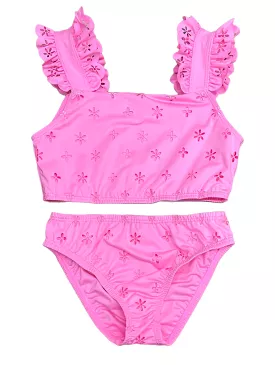 Be Elizabeth James & Lottie - Pink Eyelet Two Piece Swim