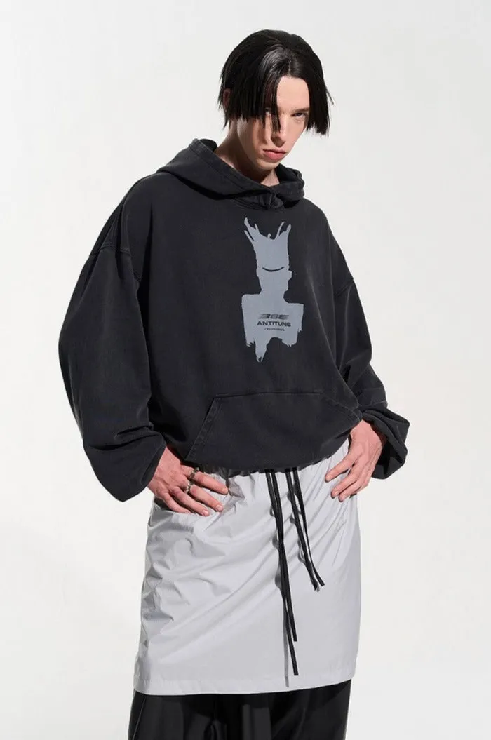 BNP Graphic Print Washed Hoodie