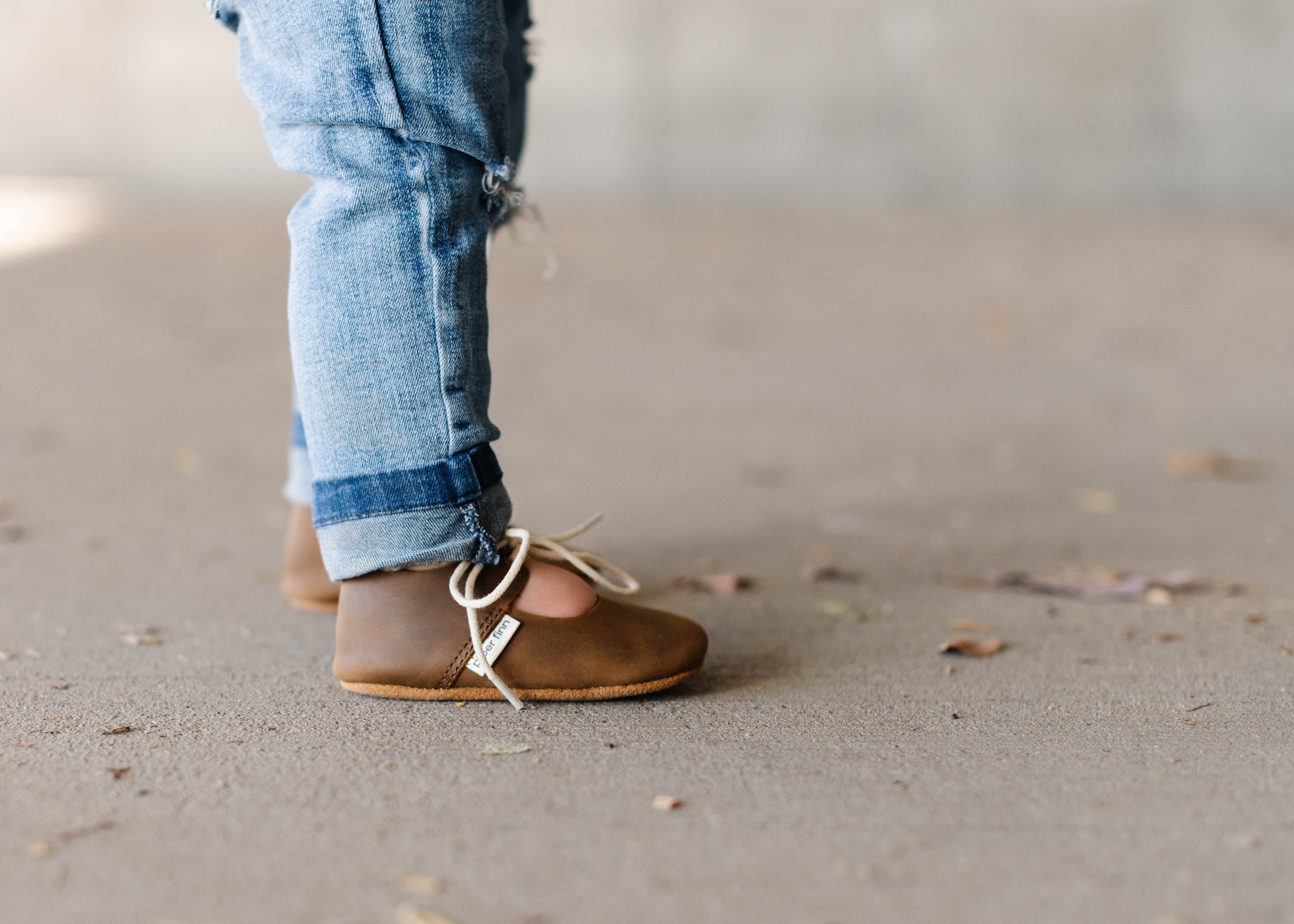 Brown - Lace-Up Mary Jane- Soft Sole