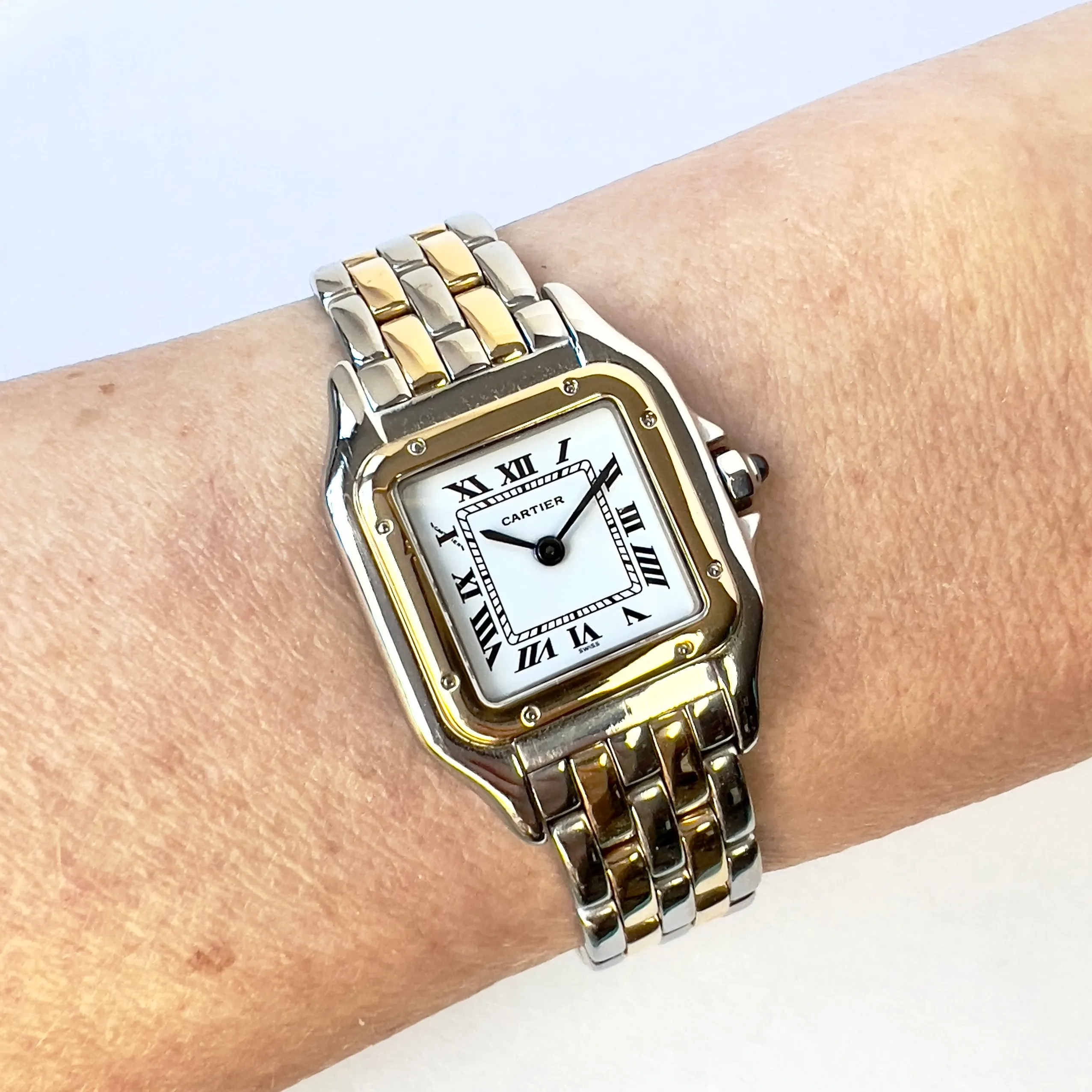 CARTIER PANTHERE 23mm Quartz 2 Row Gold Watch