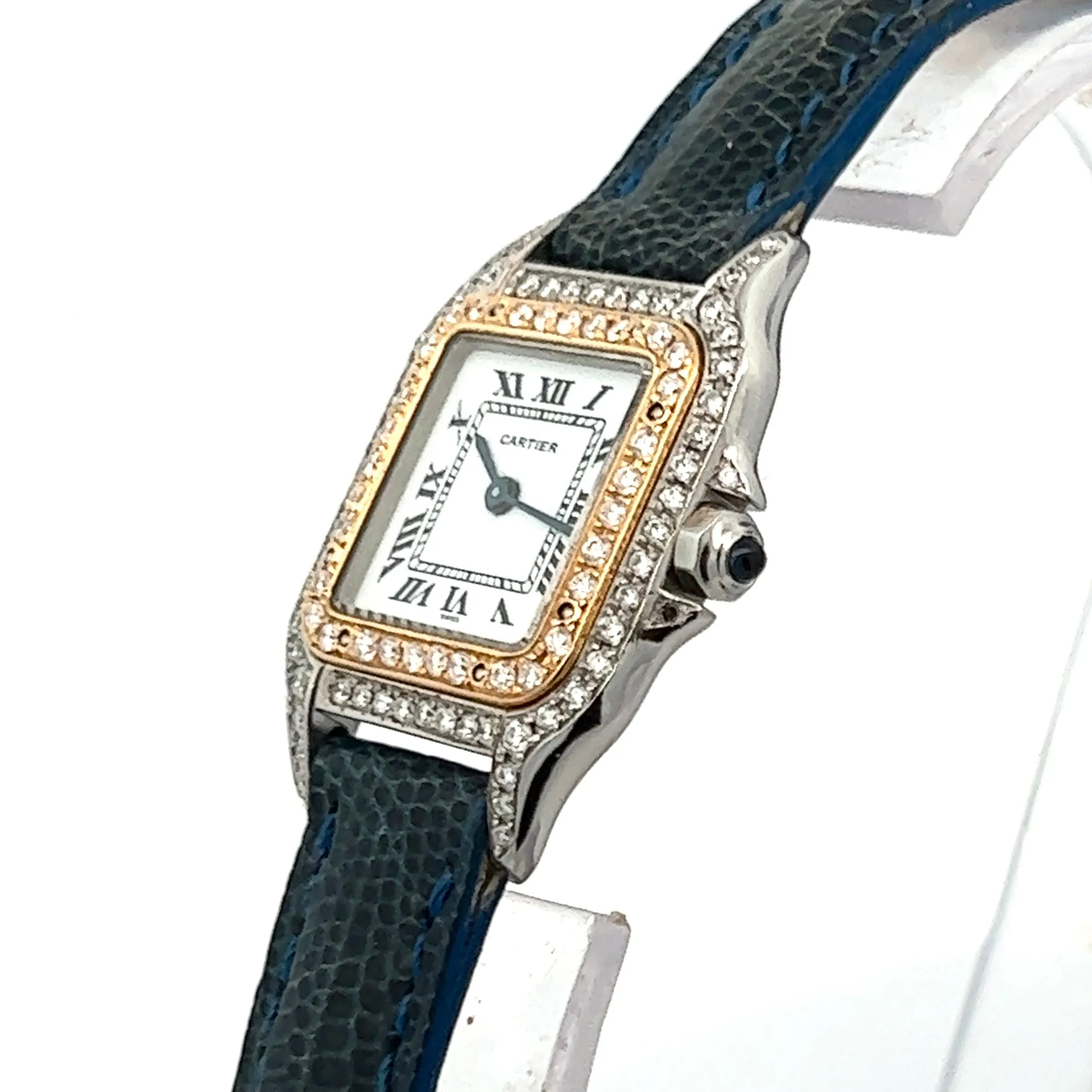 CARTIER PANTHERE 23mm Quartz 2 Tone 0.87TCW DIAMOND Watch