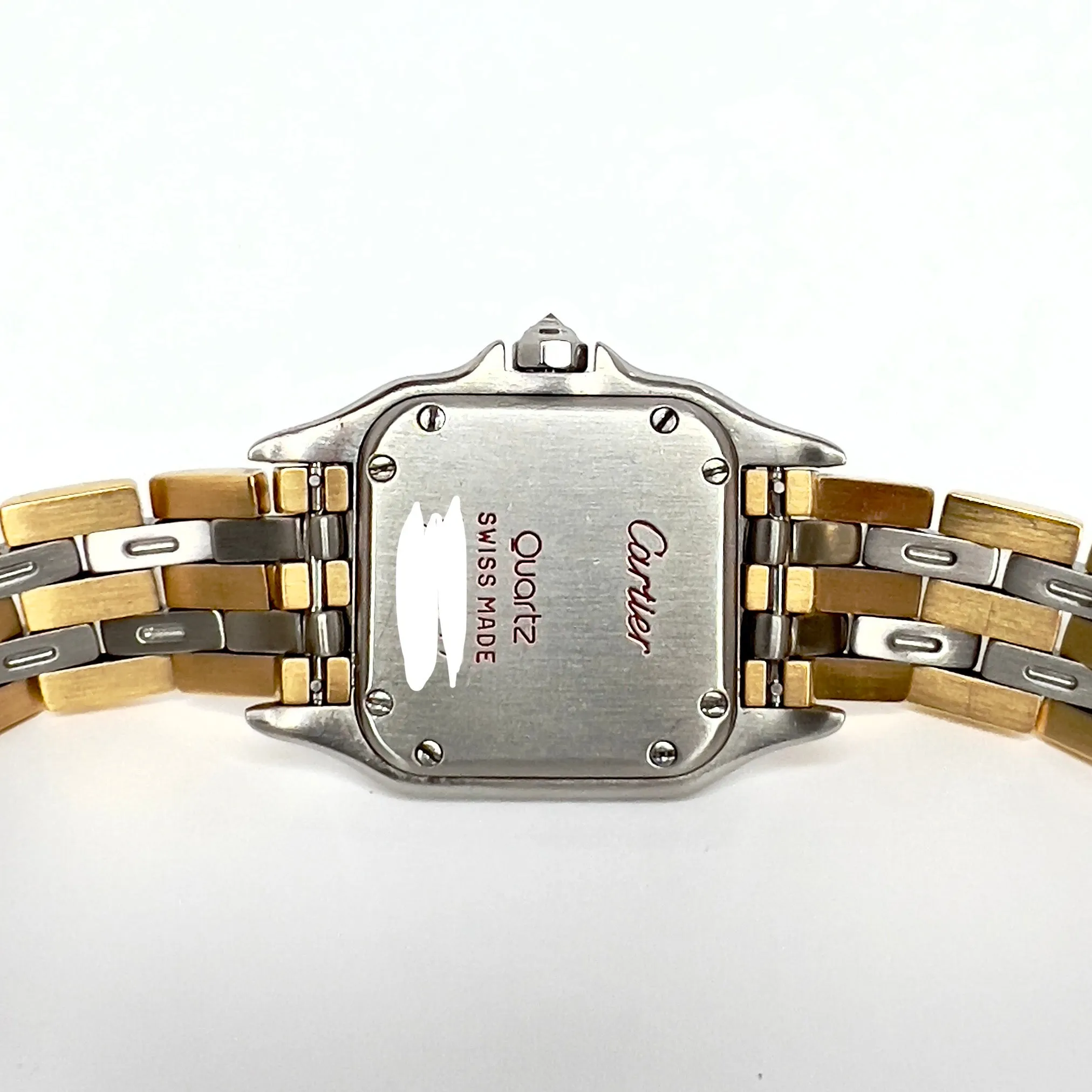 CARTIER PANTHERE 23mm Quartz 3 Row Gold ~1TCW DIAMOND Watch