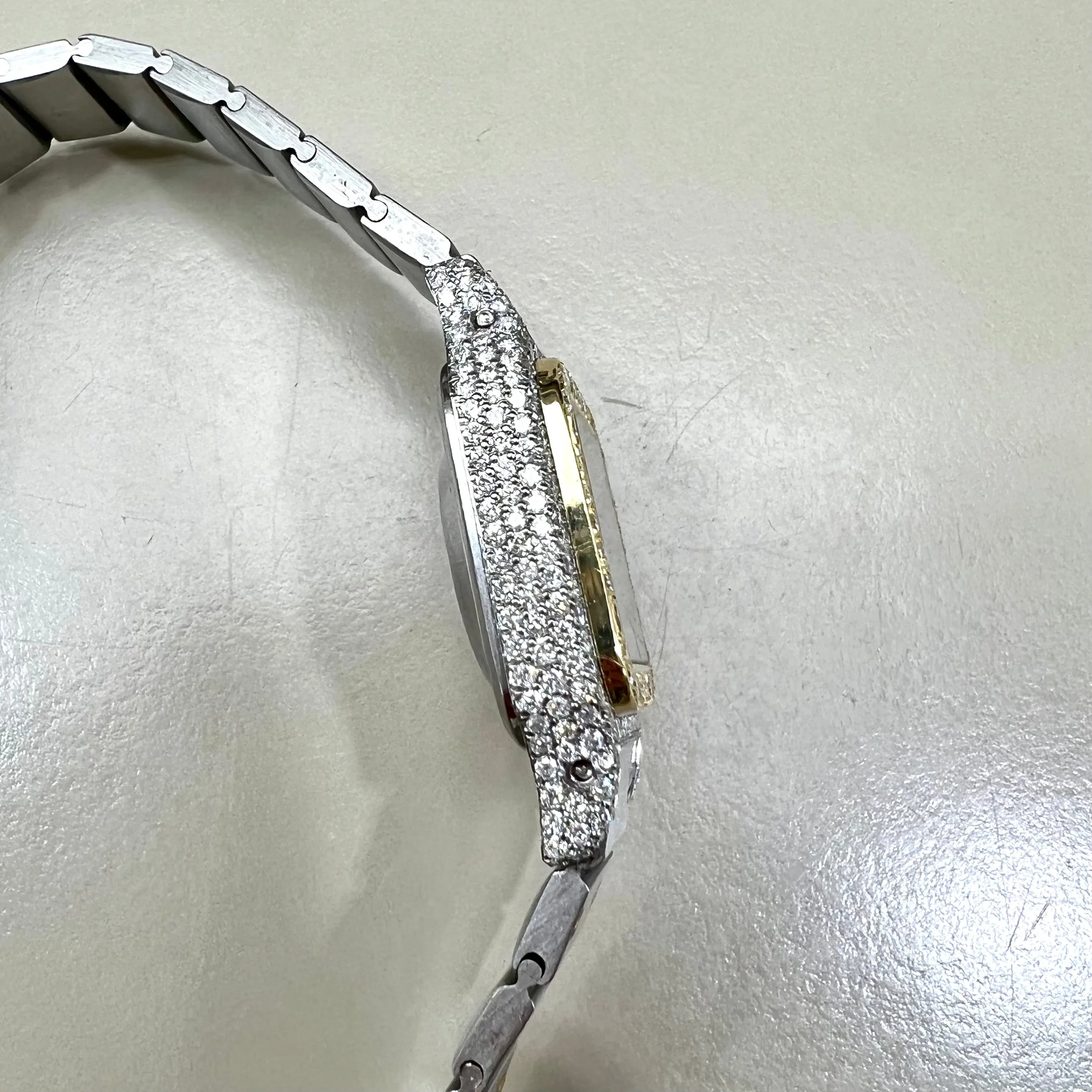 CARTIER SANTOS GALBEE 24mm Automatic 2 Tone 1.9TCW Diamond Watch