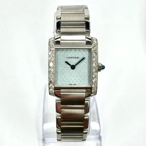 CARTIER TANK FRANCAISE Quartz 20mm Steel LMT EDITION Dial 0.80TCW DIAMOND Watch