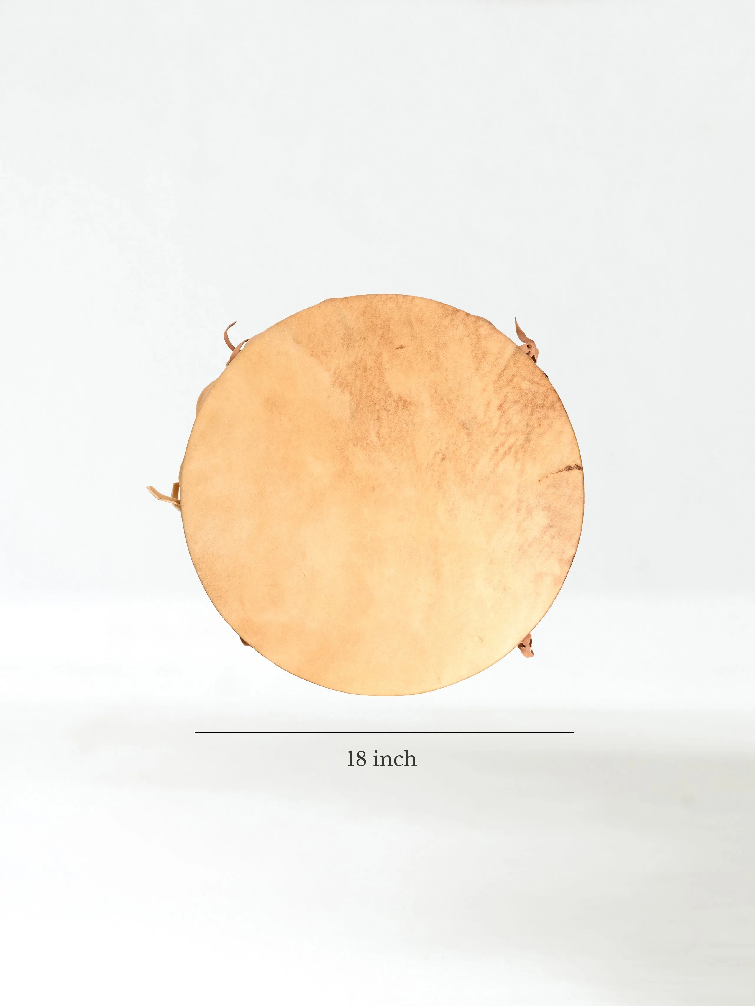 Ceremonial Native American Style Buffalo Hide Double-Sided Drum with Stand