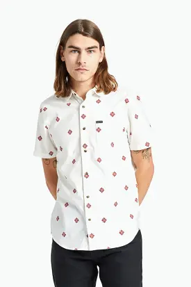 Charter Print S/S Woven Shirt - Off White Bandana Floral