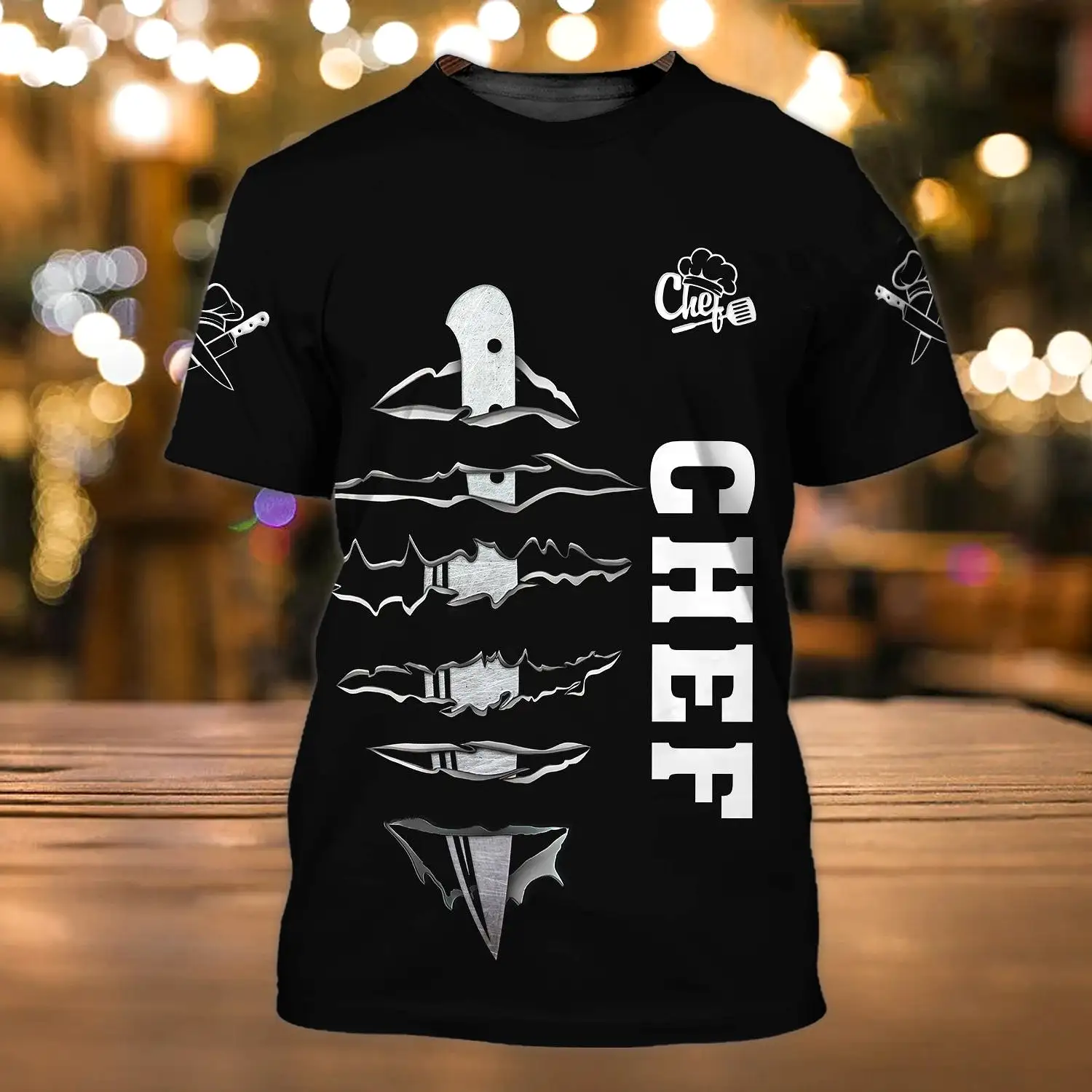 Chef T-shirts 3D Custom Printed O-Neck Oversized