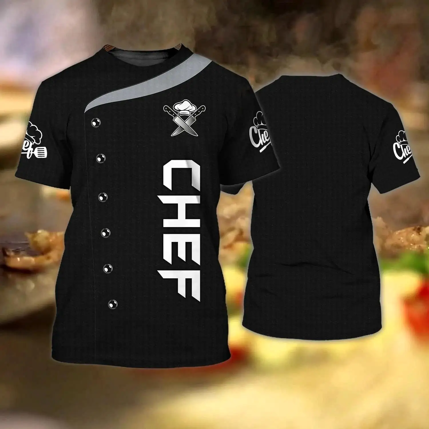 Chef T-shirts 3D Custom Printed O-Neck Oversized