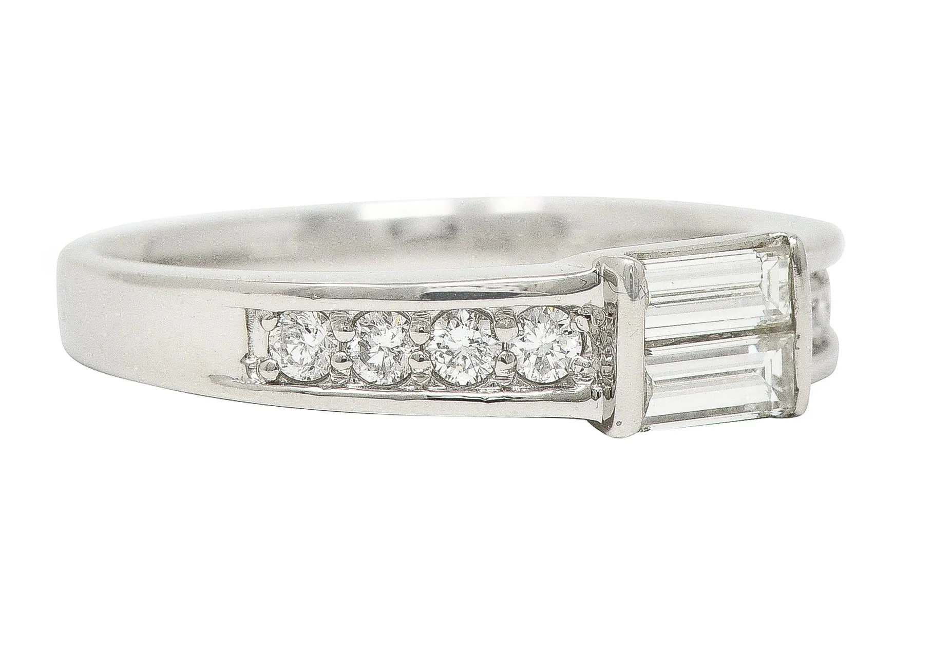 Contemporary 0.56 CTW Diamond Platinum Band Ring