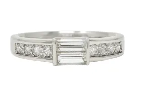 Contemporary 0.56 CTW Diamond Platinum Band Ring