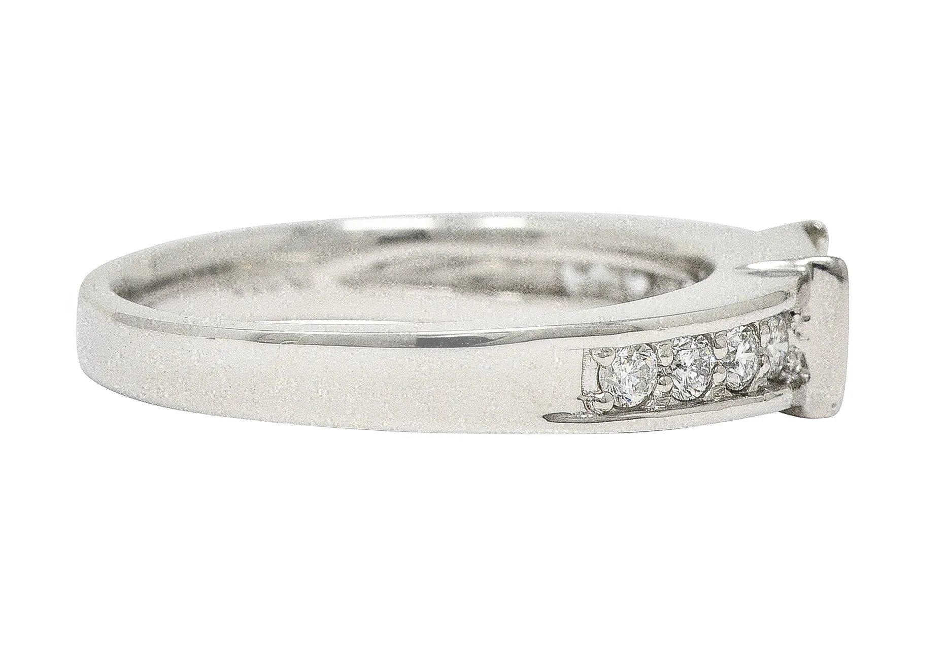 Contemporary 0.56 CTW Diamond Platinum Band Ring