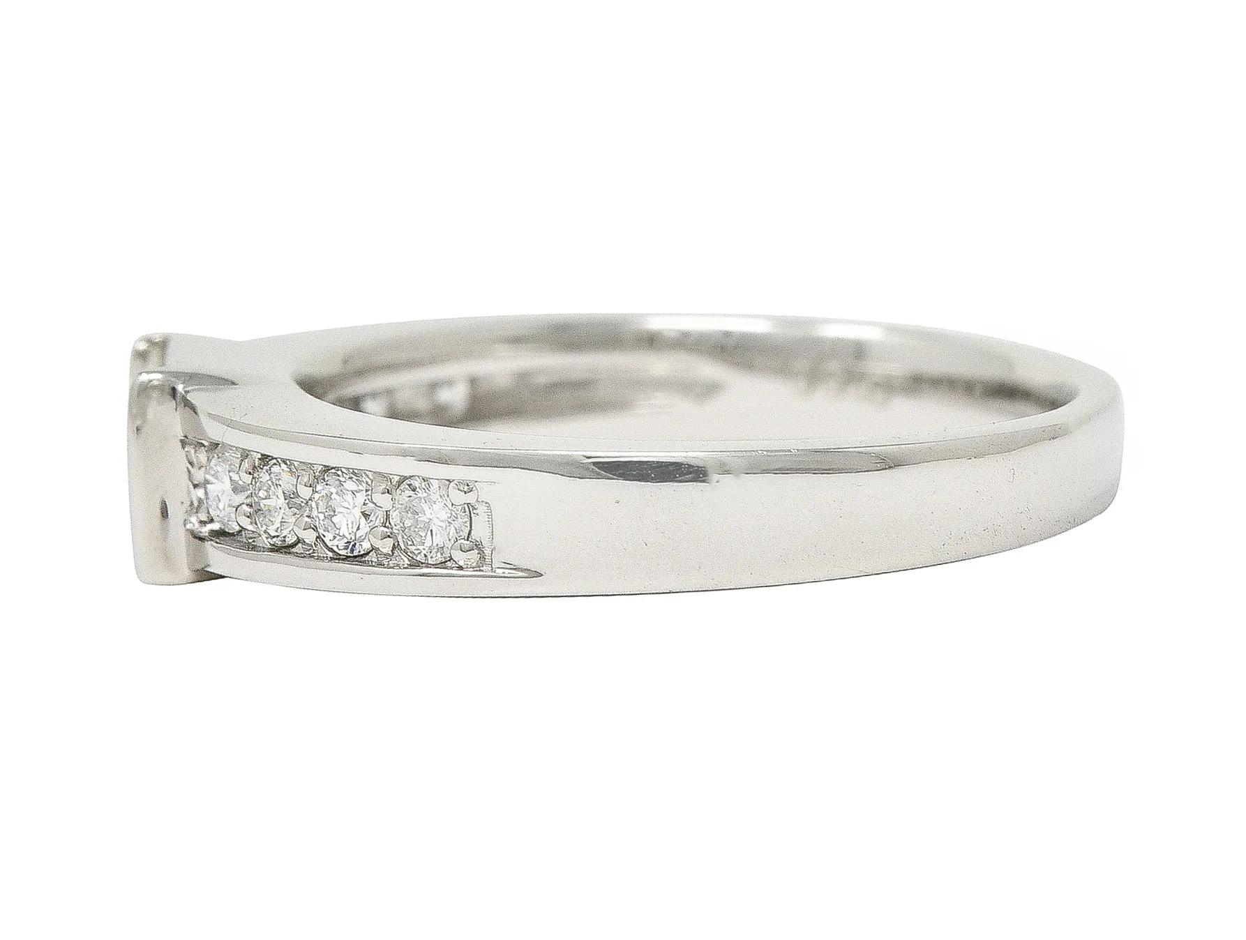 Contemporary 0.56 CTW Diamond Platinum Band Ring