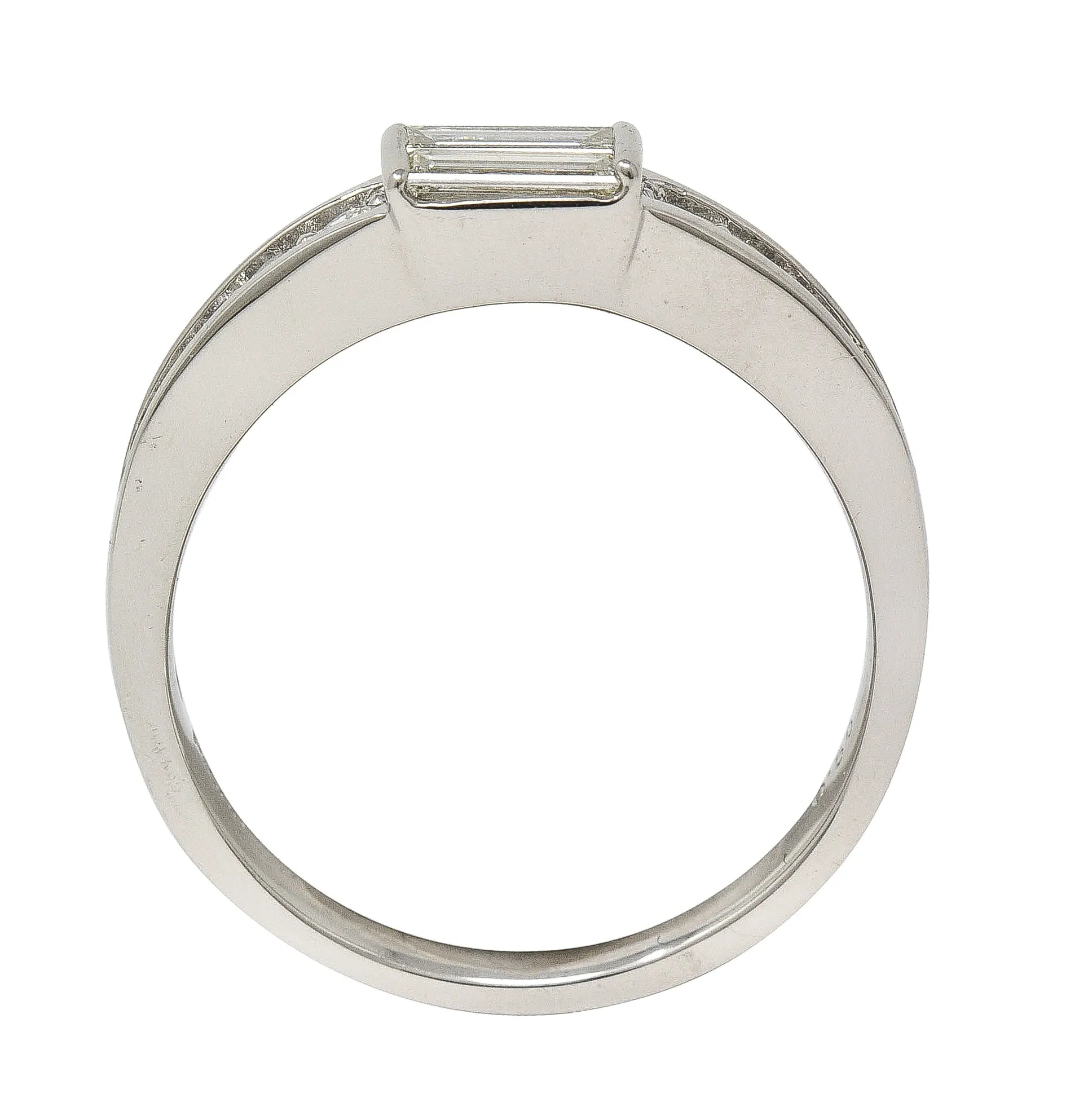 Contemporary 0.56 CTW Diamond Platinum Band Ring