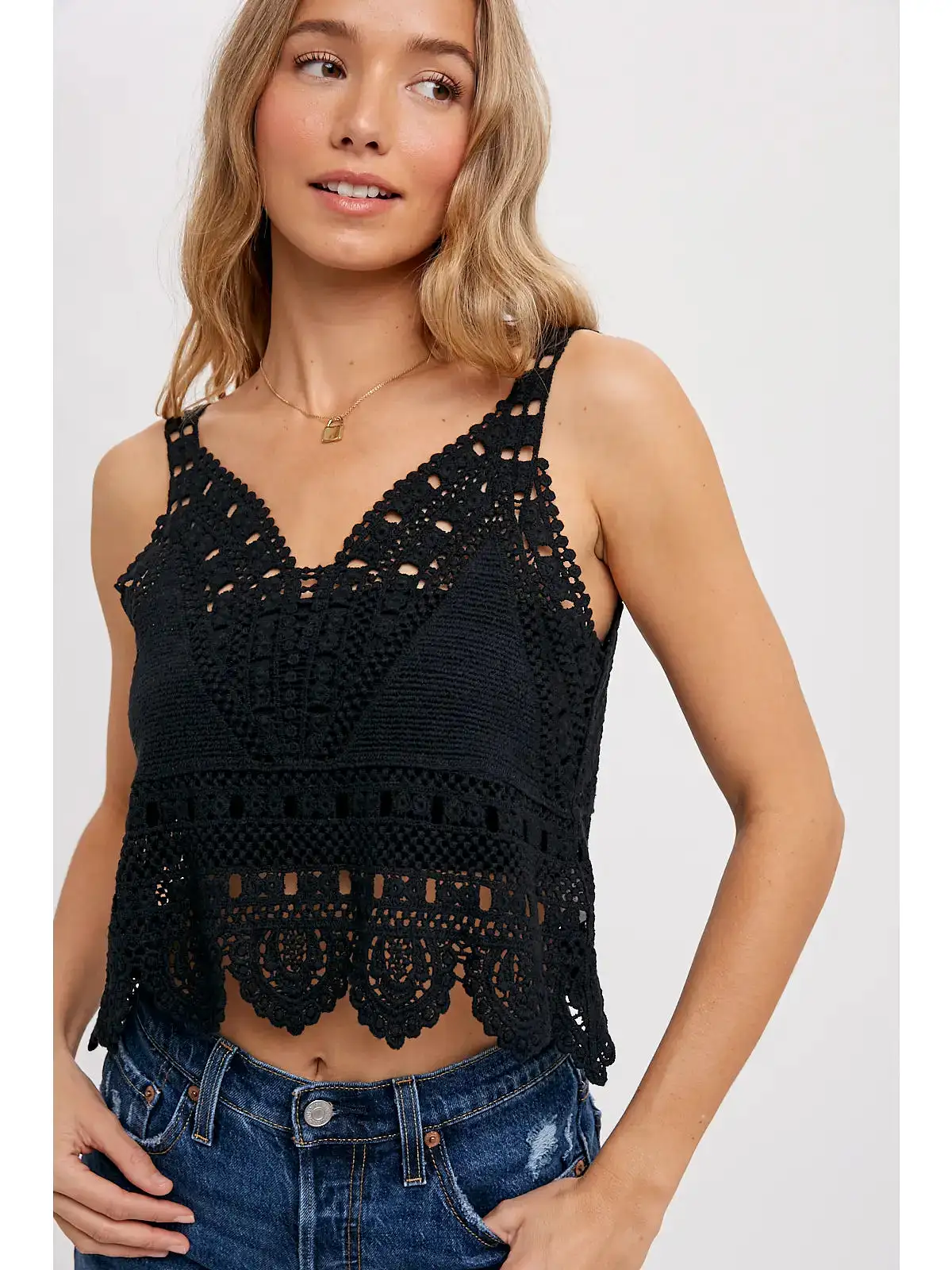 Crochet All Day Lace Tank