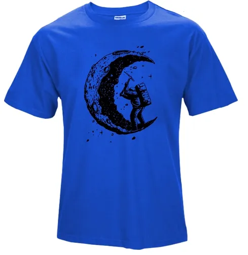 Digging The Moon O-neck T Shirts