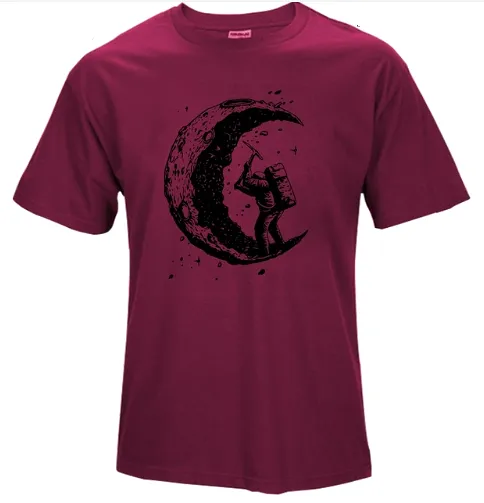 Digging The Moon O-neck T Shirts