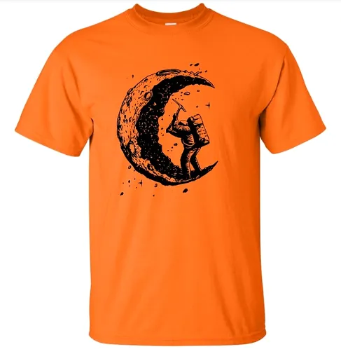 Digging The Moon O-neck T Shirts