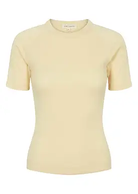 Esmé Studios Blossom SS O-neck Rib T-shirt - Summer Melon