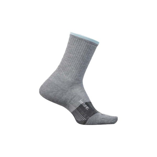 Feetures Trail Mini Crew Max Cushion Light Gray