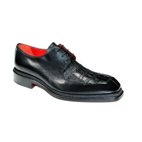 Fennix Marcus Men's Shoes Black Alligator/Calf Leather Exotic Oxfords (FX1129)