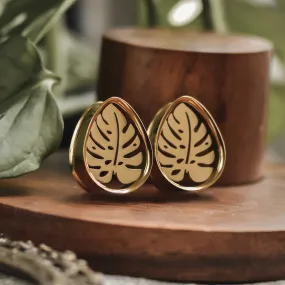 Golden Monstera Teardrop Tunnels