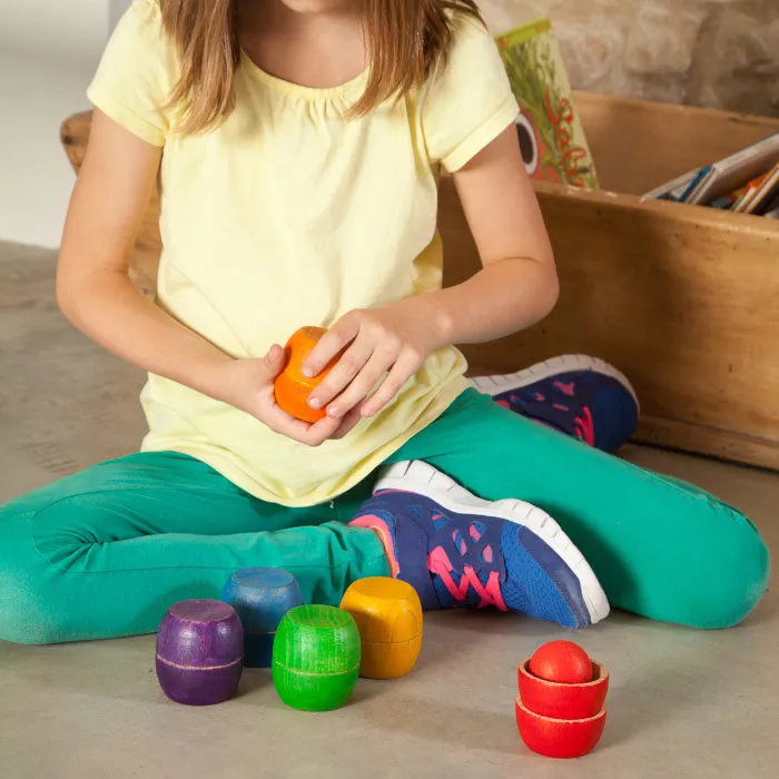 Grapat 18 Piece Set Wooden Bowls And Balls Multicoloured