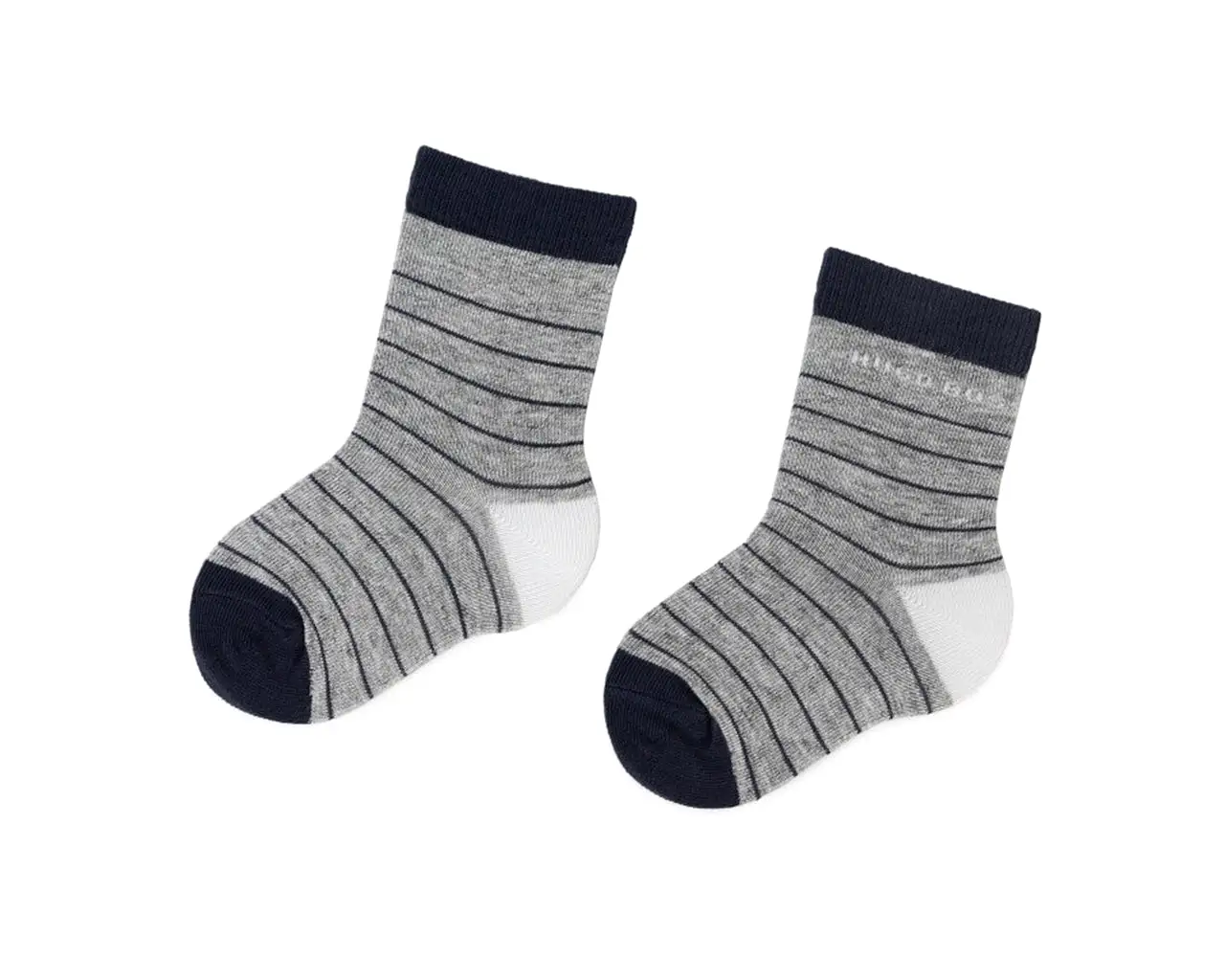 Hugo Boss Baby's J00Z01 Two Pair Pack Socks Grey White