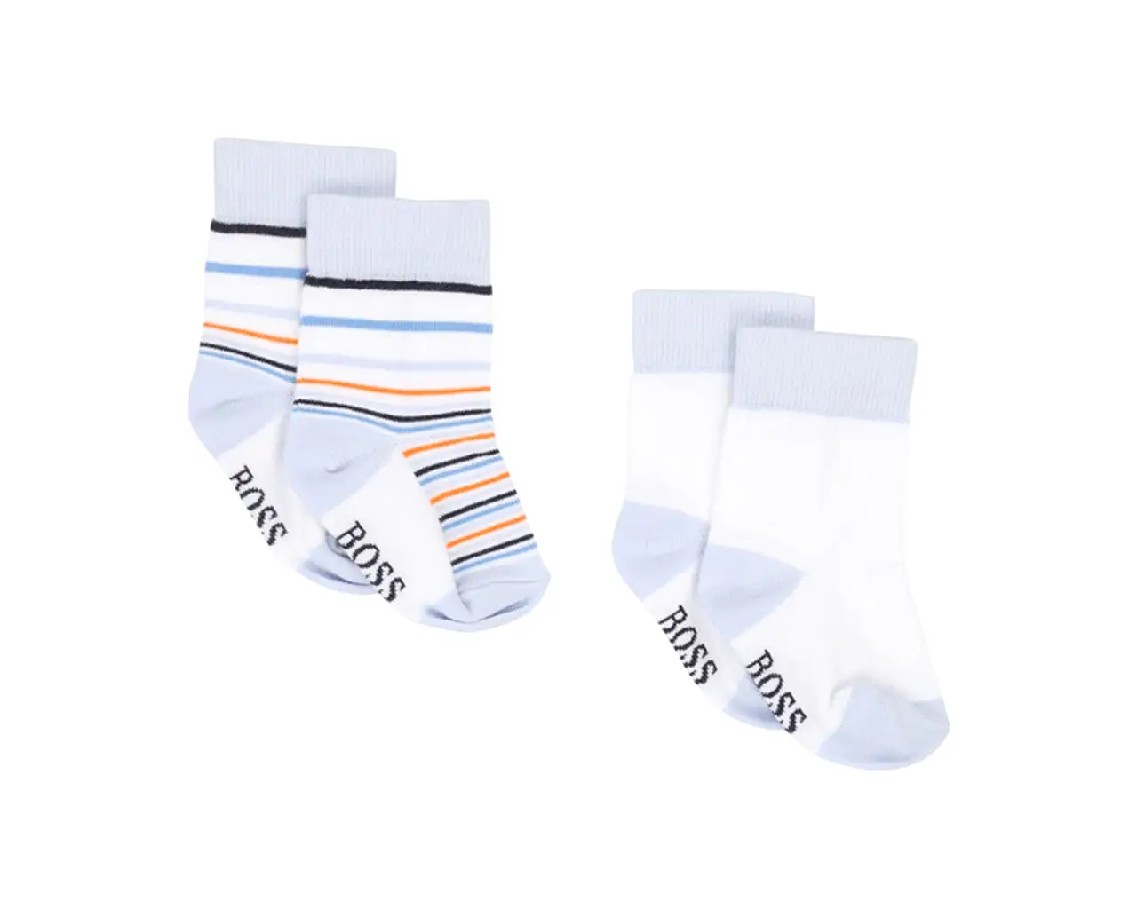 Hugo Boss Baby's J90135 V11 Two Pair Socks Pack Blue White