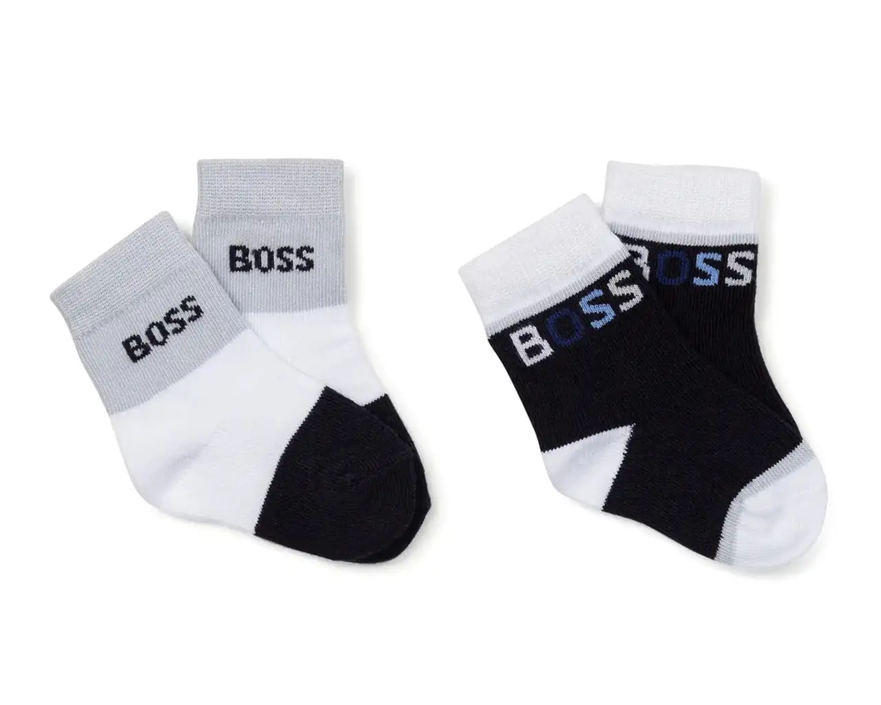 Hugo Boss Baby's J90245 Two Pair Pack Socks Navy White