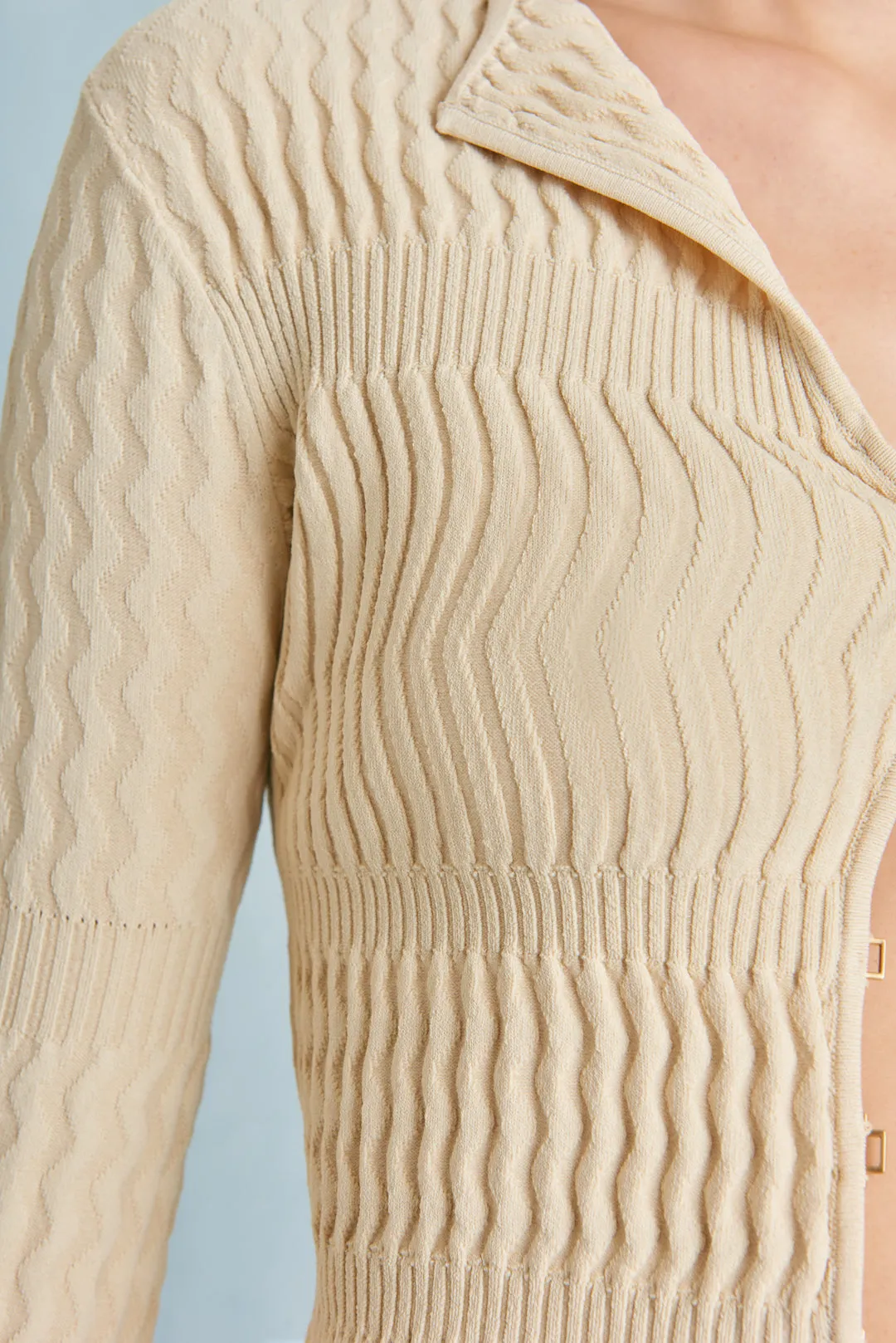 IRENA KNIT CARDIGAN - BEACH