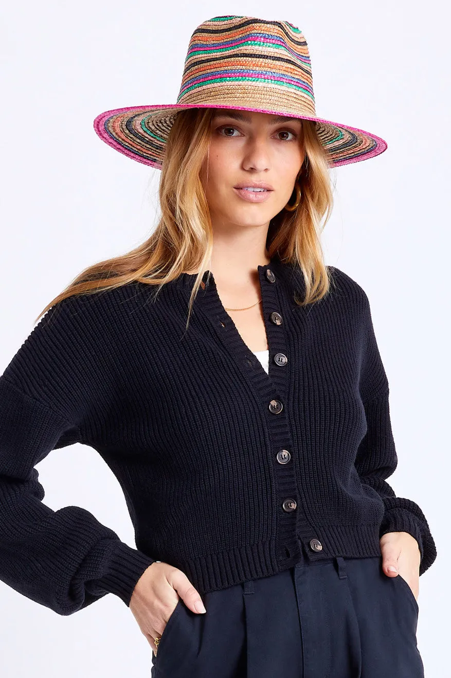 Joanna Stripe Hat - Vanilla Mix