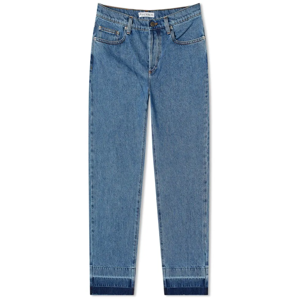 JW Anderson Raw Hem Slim JeansDenim Blue