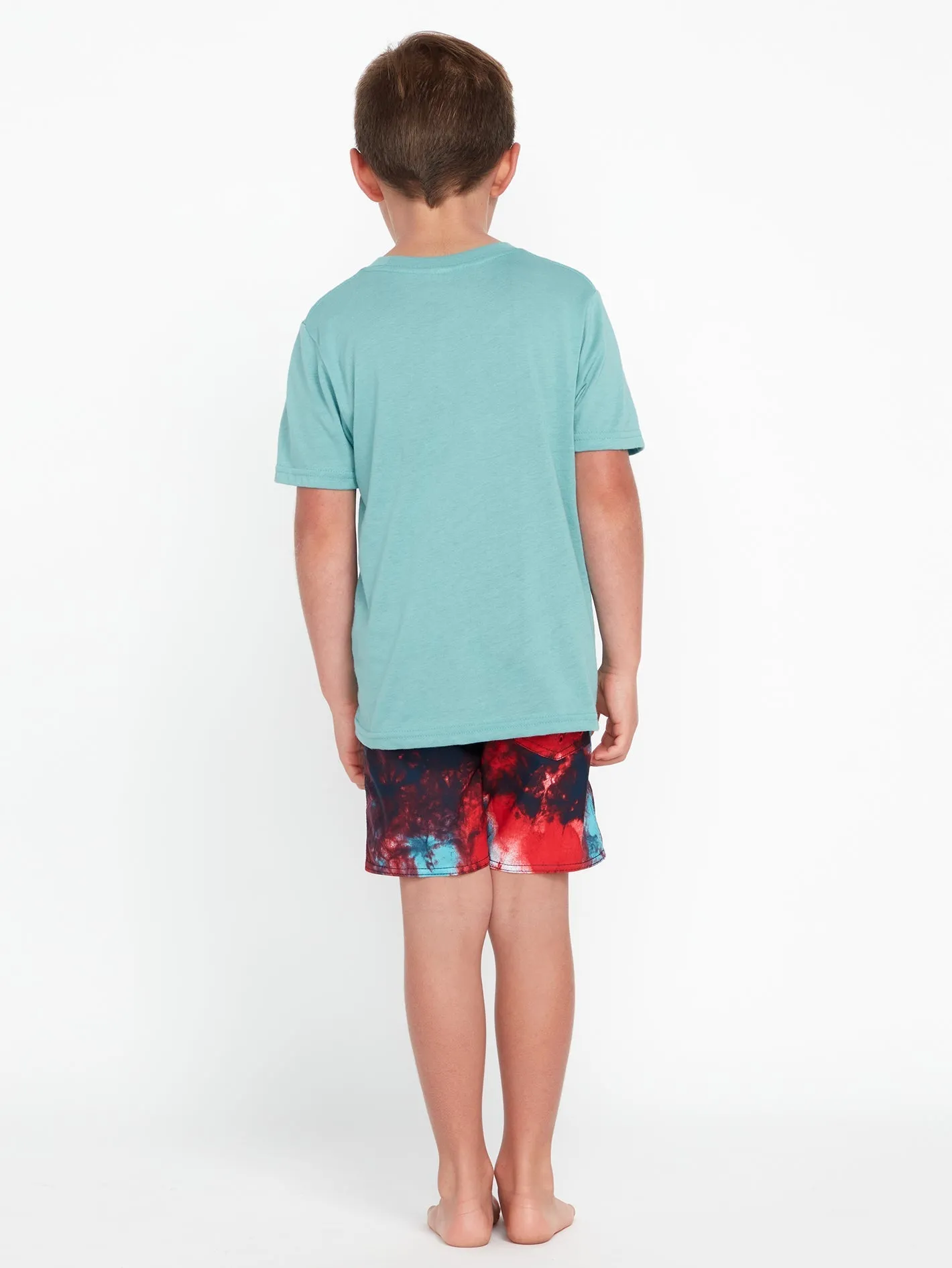 Little Boys Wave Wild Short Sleeve Tee - Cali Blue Heather