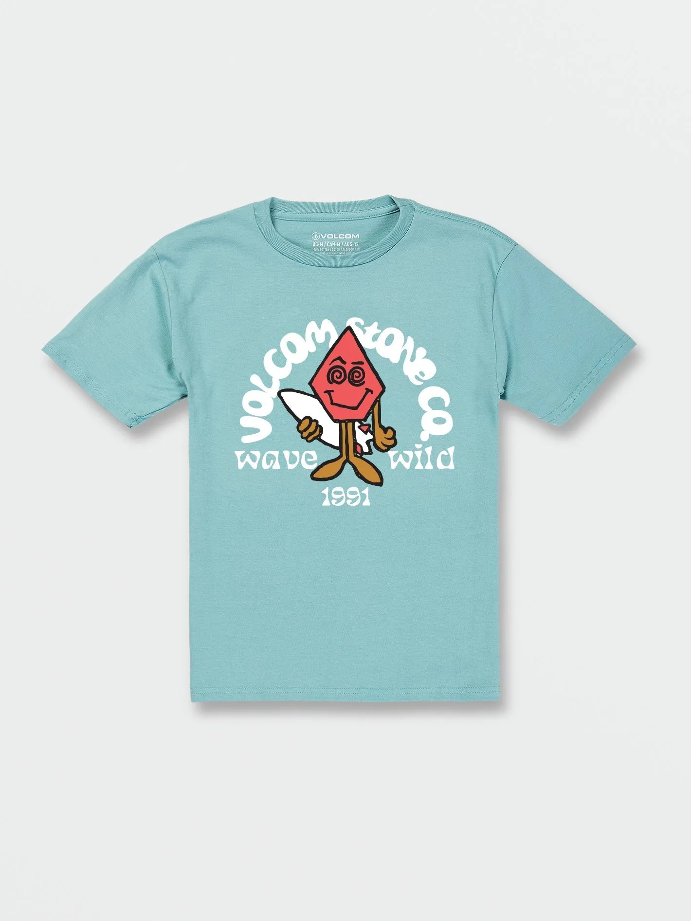 Little Boys Wave Wild Short Sleeve Tee - Cali Blue Heather