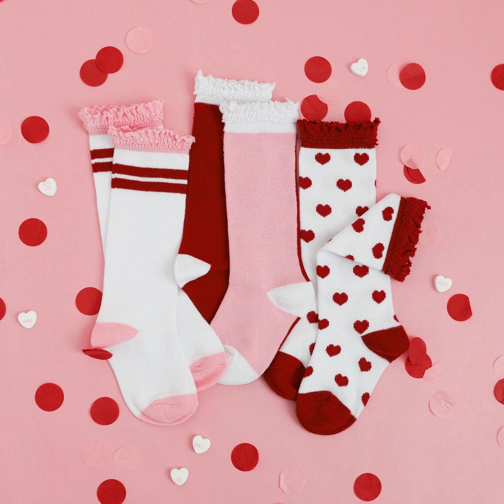 Little Stocking Co. - True Love Lace Top Knee High Socks