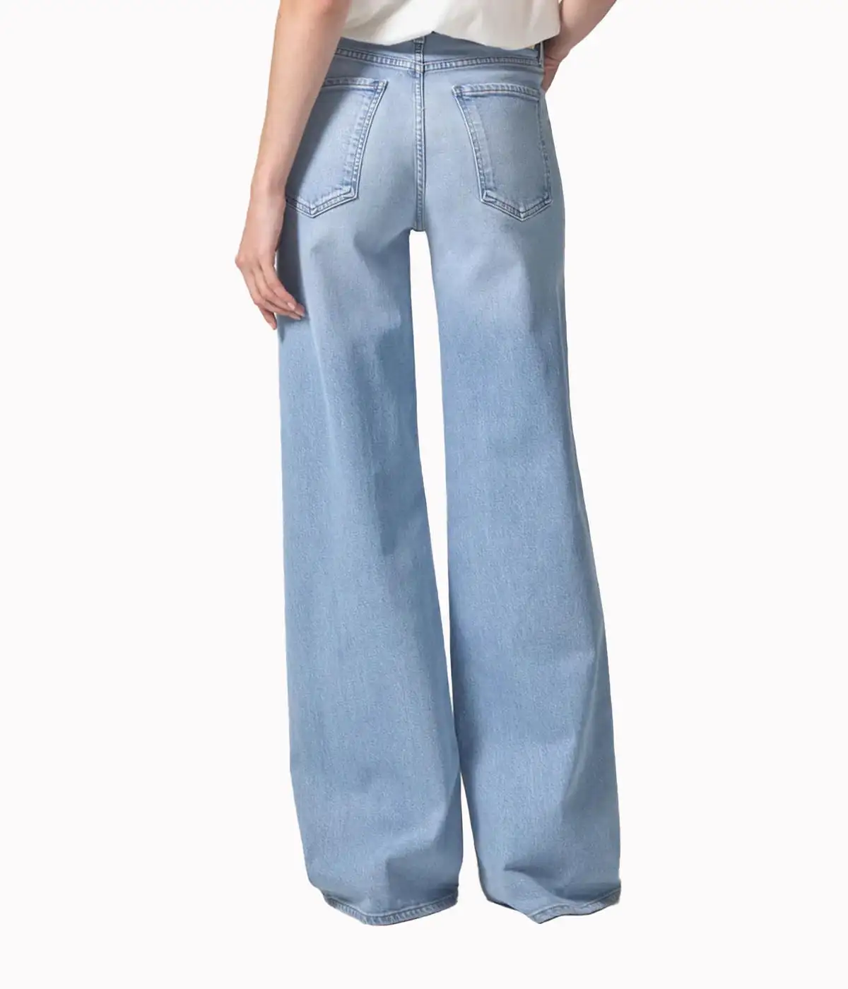 Loli Mid Rise Baggy Jean in Neroli