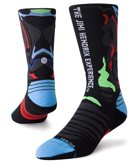 M Stance Run: 'Jimi Hendrix Warp' Crew Sock